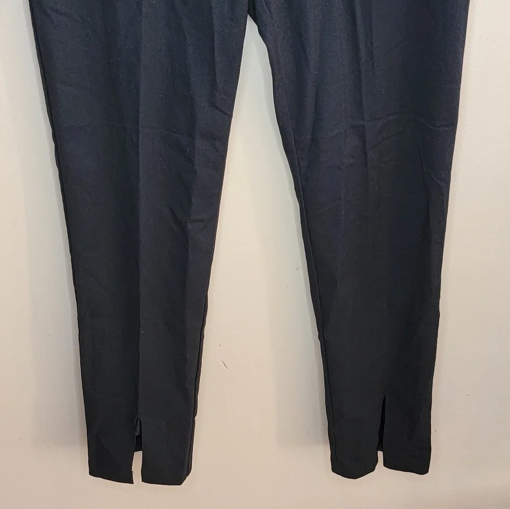 Prologue | Classic Black Dress Pants Slacks with Front Slit Seam Size 8